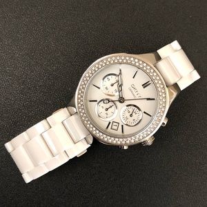 Dkny Glitz White Ceramic Watch